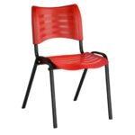 Cadeira Fixa 04 Pés Plástica (Polipropileno) - Cor Vermelho - MRPLAST - PMD - 31234