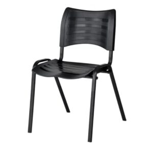 Cadeira Fixa 04 Pés Plástica (Polipropileno) - Cor Preto - MRPLAST - PMD - 31230