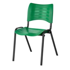 Cadeira Fixa 04 Pés Plástica (Polipropileno) - Cor Verde - MRPLAST - PMD - 31231