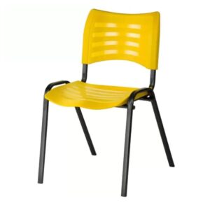 Cadeira Fixa 04 Pés Plástica (Polipropileno) - Cor Preto - MRPLAST - PMD - 31230