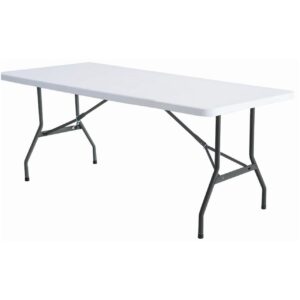 Mesa Refeitório MASTER FIT C/ Pés Dobráveis 2,00x0,90x0,75m - Tampo em PP BRANCO - 50071