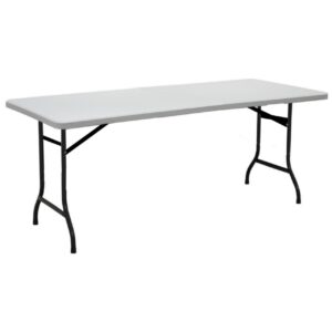 Mesa Refeitório MASTER - 1,80X0,45X0,75m - TAMPO PP BRANCO - 50075