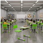 Conjunto Escolar Verde com Mesa e Cadeira 06 a 10 Anos