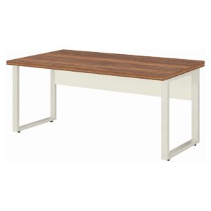 Mesa de Escritório Pé Quadro 1,70 x 0,70 m sem Gavetas Sevilha e Champanhe