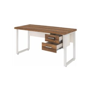 Mesa de Escritório Pé Quadro 1,20 x 0,60 m com Gavetas Sevilha e Champanhe