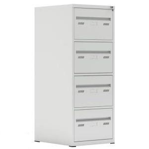 Arquivo de Aço 04 Gav. - CHAPA # 22- Com TRILHO TELESC - (71cm) - 1,33x0,47x0,71m - CZ/CZ - W3 - 18020