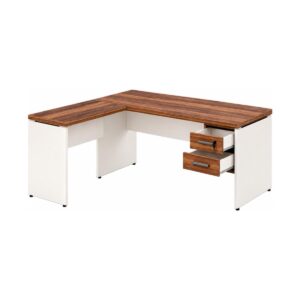 Mesa em L para Escritório 1,50 x 1,50 m com 2 Gavetas e Tampo de 40 mm
