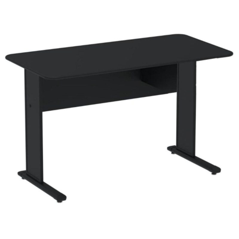Copia de Copia de mesa 80 preta 3 Mesa Escritório 1,50x0,60m 15MM - S/GAVETAS - PRETO / PRETO - JOB - 23333
