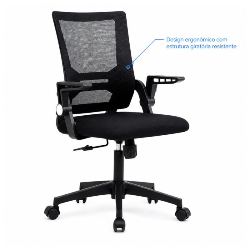 Cadeira de Escritório Cadeira de Escritório Tela Mesh Ajustável para Home Office