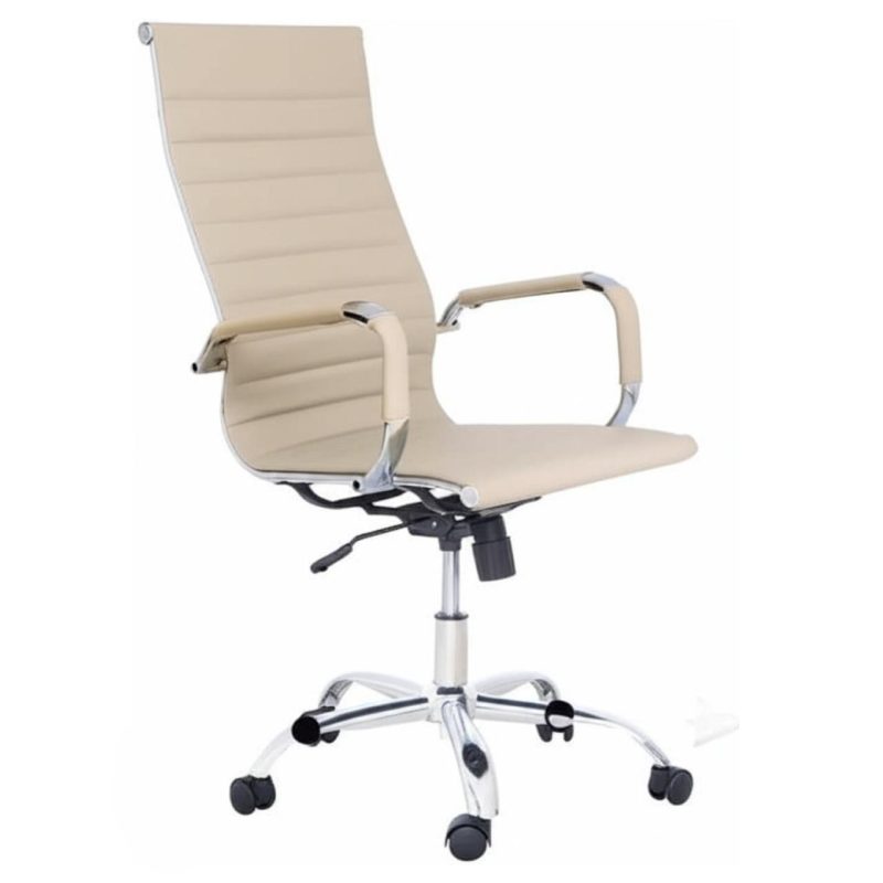 Cadeira Escritório Cadeira Presidente Charles Eames Esteirinha NUDE - Pollo Móveis - 32992