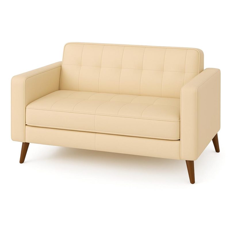 15347094207 copia de copia de copia de copia de copia de sofa roma areia Poltrona para Escritório ROMA 03 Lugar - Corino - Cor AREIA - 60063