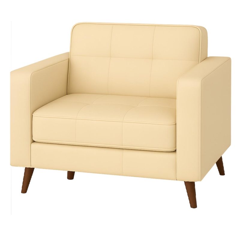 15347622709 roma fendi Poltrona para Escritório ROMA 01 Lugar - Corino - Cor AREIA - 60061
