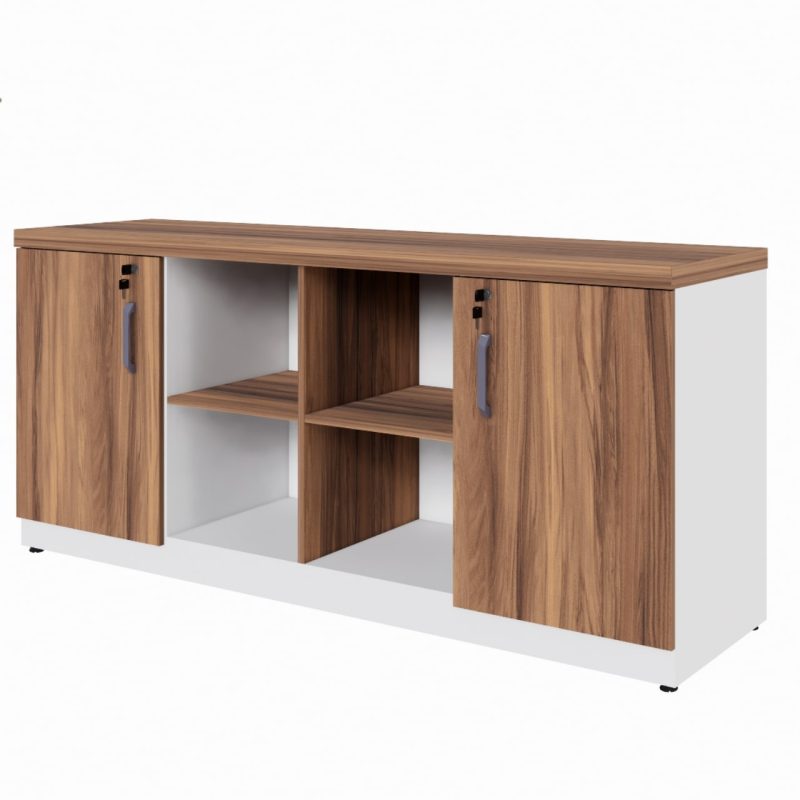 15349040259 3 Armário Baixo GOLD Credenza ESPECIAL - 1,60x0,73x0,45m - NOGALSEVILHA / BRANCO - 34502