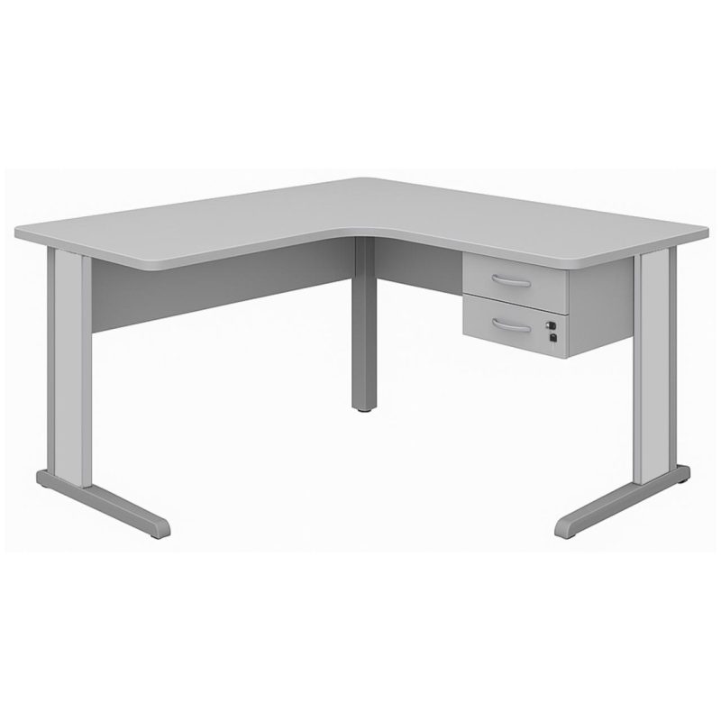 15351245870 copia de copia de copia de copia de copia de estacao 2 Estação de Trabalho 1,40x1,40m com 02 Gavetas - MAXXI - CINZA / CINZA - 43020