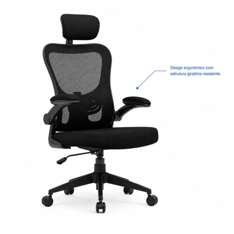 Cadeira de Escritório Cadeira para Home Office Ergonômica Tela Mesh Presidente