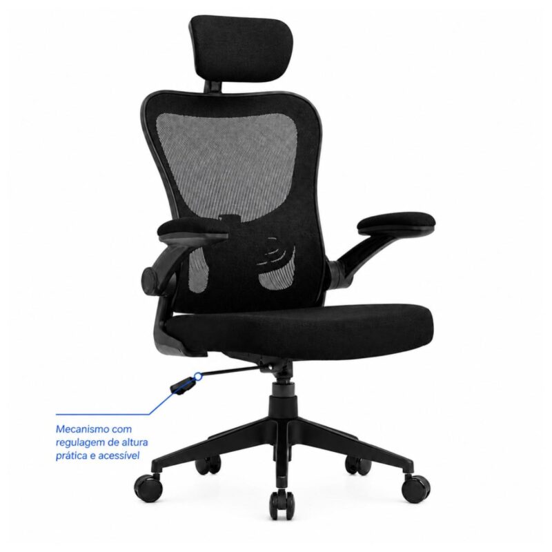 Cadeira de Escritório Cadeira para Home Office Ergonômica Tela Mesh Presidente