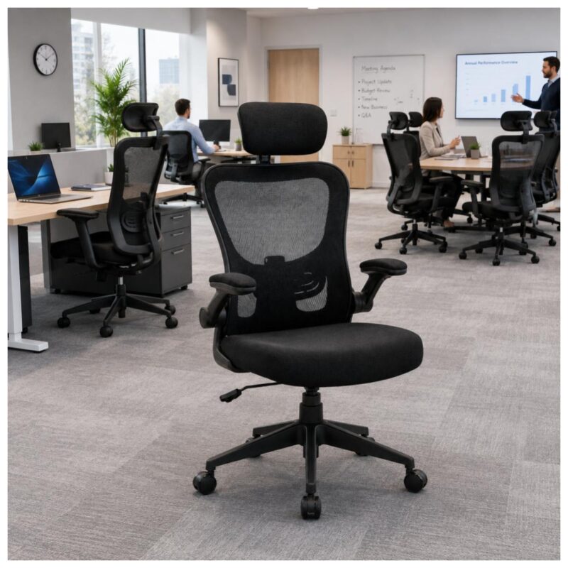 Cadeira de Escritório Cadeira para Home Office Ergonômica Tela Mesh Presidente