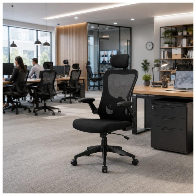 Cadeira de Escritório Cadeira para Home Office Ergonômica Tela Mesh Presidente