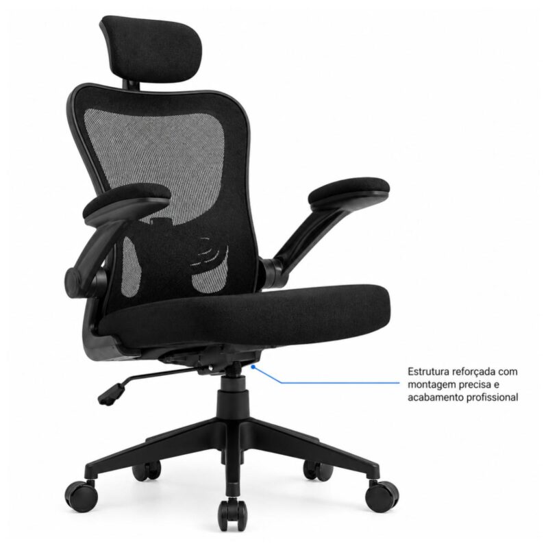 Cadeira de Escritório Cadeira para Home Office Ergonômica Tela Mesh Presidente