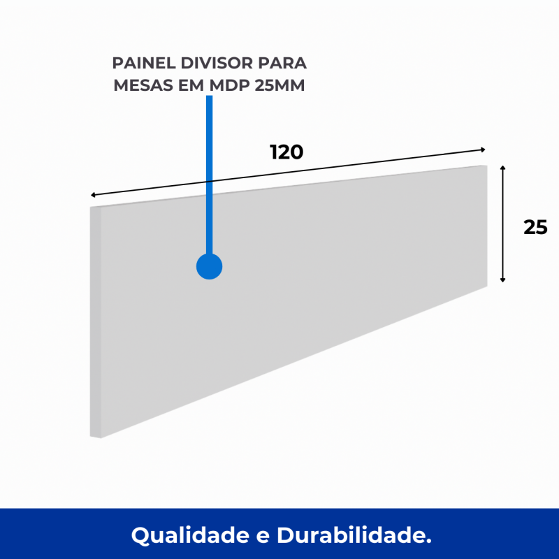 Móveis para Escritório Estação de Trabalho Dupla 1,20×1,35m 02 Lugares sem Gavetas c/ ponto de tomada PÉ PAINEL - Nogal Sevilha/Branco - 34428