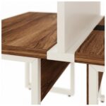 Móveis para Escritório Mesa de Escritório Dupla 40mm com Pé Metálico e Divisória Home Office com Divisória c/ ponto de tomada 1,20x1,35m - Cor Sevilha / Champanhe