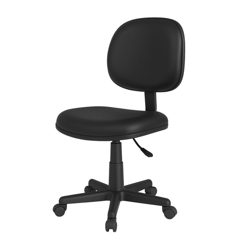 Cadeira Escritório Cadeira Executiva LISA Giratória Sem Braços - Corino Preto - 31000
