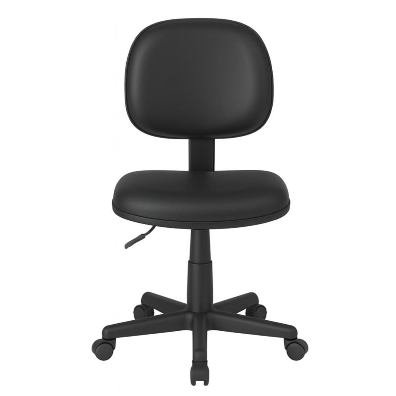 Cadeira Escritório Cadeira Executiva LISA Giratória Sem Braços - Corino Preto - 31000