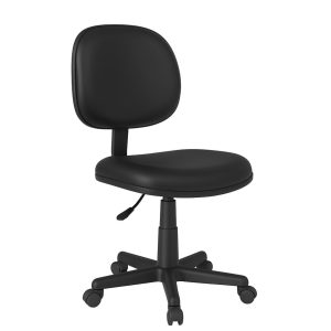 Cadeira Executiva LISA Giratória Sem Braços - Corino Preto - 31000