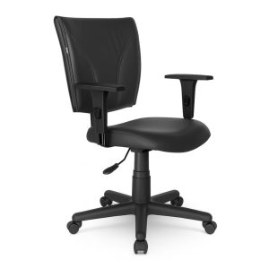 Cadeira B-ONE Giratória com Braços Reguláveis - Corino Preto - 31009