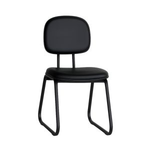Cadeira Secretária Trapézio - Corino Preto - 31103