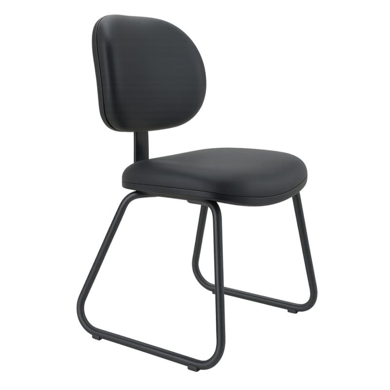 15359749940 trapezio Cadeira Executiva LISA Base Trapézio - Corino Preto - 31030