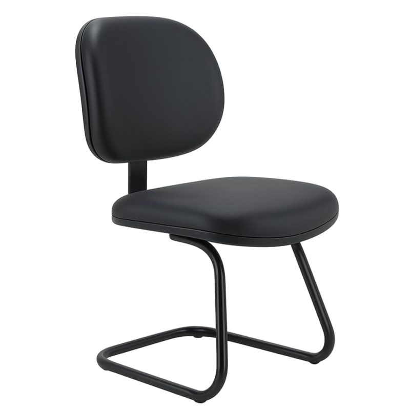 15359773855 copia de copia de copia de exec Cadeira Executiva LISA Base em "S" - Corino Preto - 31013