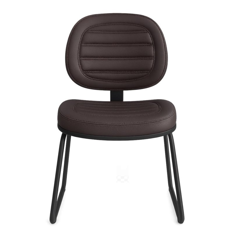 Cadeira Executiva Costurada Base Trapézio - Corino Preto - 31031