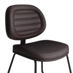 Cadeira Executiva Costurada Base Trapézio - Corino Preto - 31031