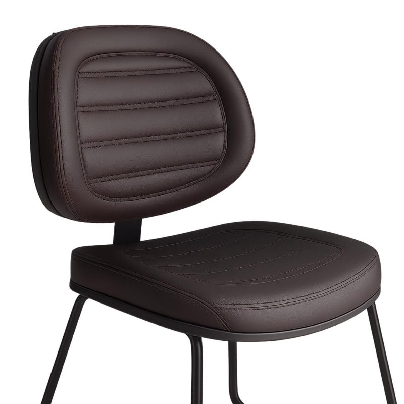 Cadeira Executiva Costurada Base Trapézio - Corino Preto - 31031
