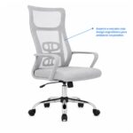 Cadeira de Escritório Cadeira de Escritório Giratória Presidente Ergonômica com Tela Mesh — Cinza