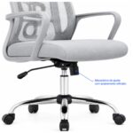 Cadeira de Escritório Cadeira de Escritório Giratória Presidente Ergonômica com Tela Mesh — Cinza