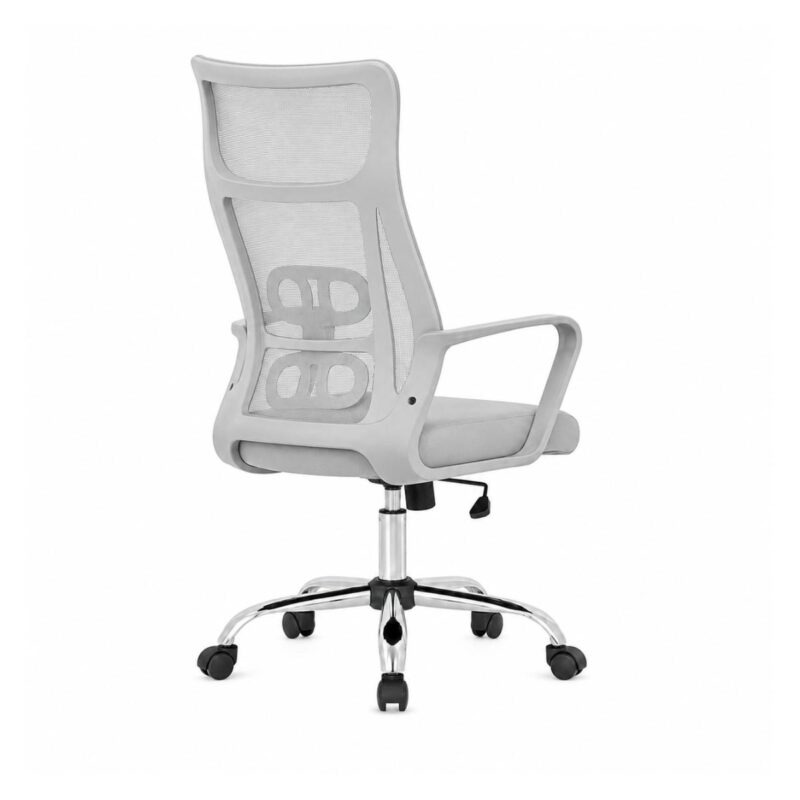 Cadeira de Escritório Cadeira de Escritório Giratória Presidente Ergonômica com Tela Mesh — Cinza