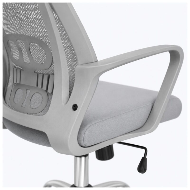 Cadeira de Escritório Cadeira de Escritório Giratória Presidente Ergonômica com Tela Mesh — Cinza