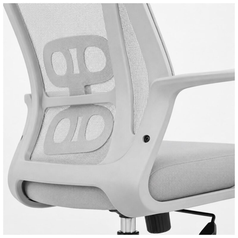 Cadeira de Escritório Cadeira de Escritório Giratória Presidente Ergonômica com Tela Mesh — Cinza