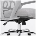 Cadeira de Escritório Cadeira de Escritório Giratória Presidente Ergonômica com Tela Mesh — Cinza