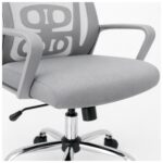Cadeira de Escritório Cadeira de Escritório Giratória Presidente Ergonômica com Tela Mesh — Cinza