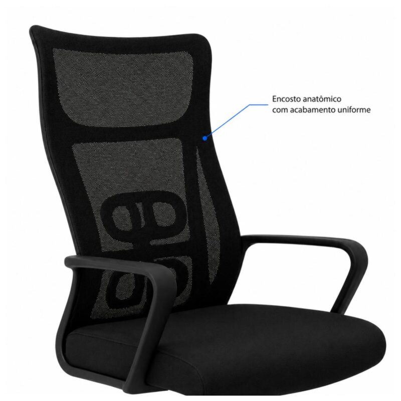 Cadeira de Escritório Cadeira Presidente em Tela Mesh com Sistema Ergonômico Avançado