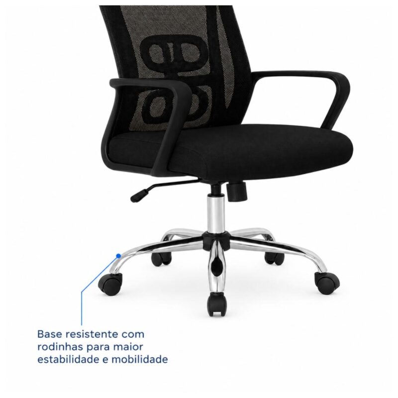Cadeira de Escritório Cadeira Presidente em Tela Mesh com Sistema Ergonômico Avançado