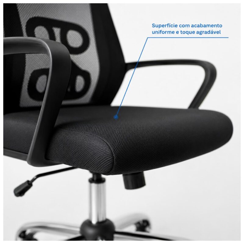 Cadeira de Escritório Cadeira Presidente em Tela Mesh com Sistema Ergonômico Avançado
