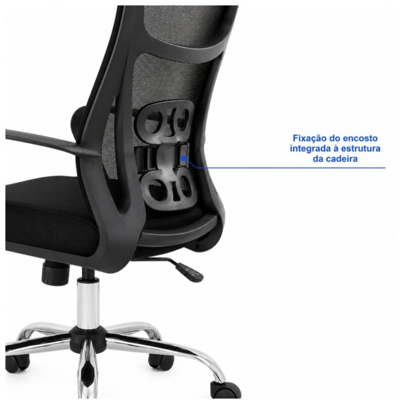Cadeira de Escritório Cadeira Presidente em Tela Mesh com Sistema Ergonômico Avançado