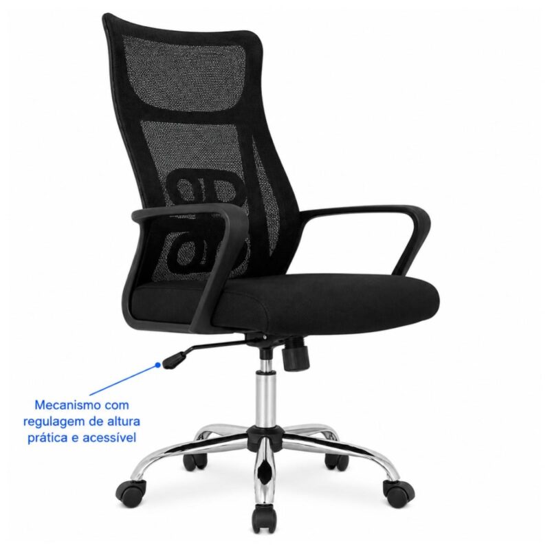 Cadeira de Escritório Cadeira Presidente em Tela Mesh com Sistema Ergonômico Avançado