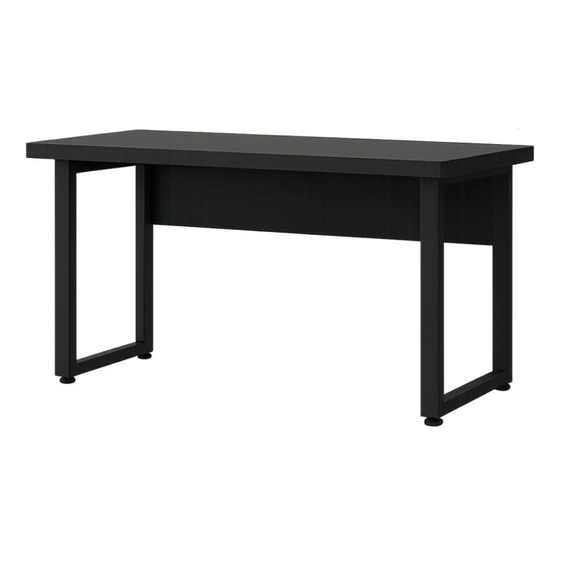 Móveis para Escritório Mesa Escritório PÉ QUADRO - 1,50x0,60m - S/ Gavetas - PRETO / PRETO - 26002