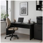 Móveis para Escritório Mesa Escritório 1,70x0,70m - S/ Gavetas - PRETO/PRETO - 26007