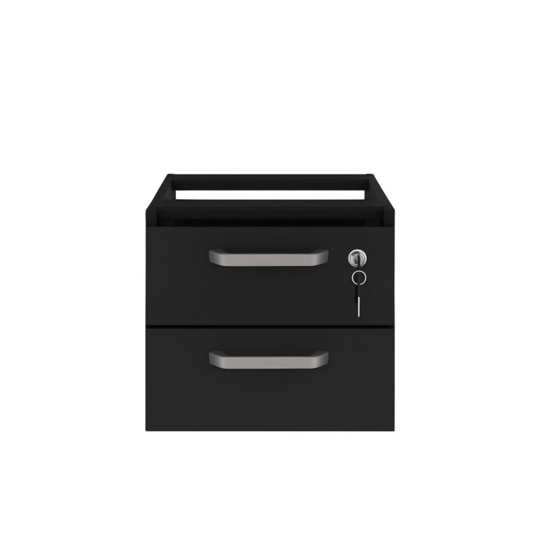 Móveis para Escritório Gaveteiro suspenso - PRETO/PRETO - 26008